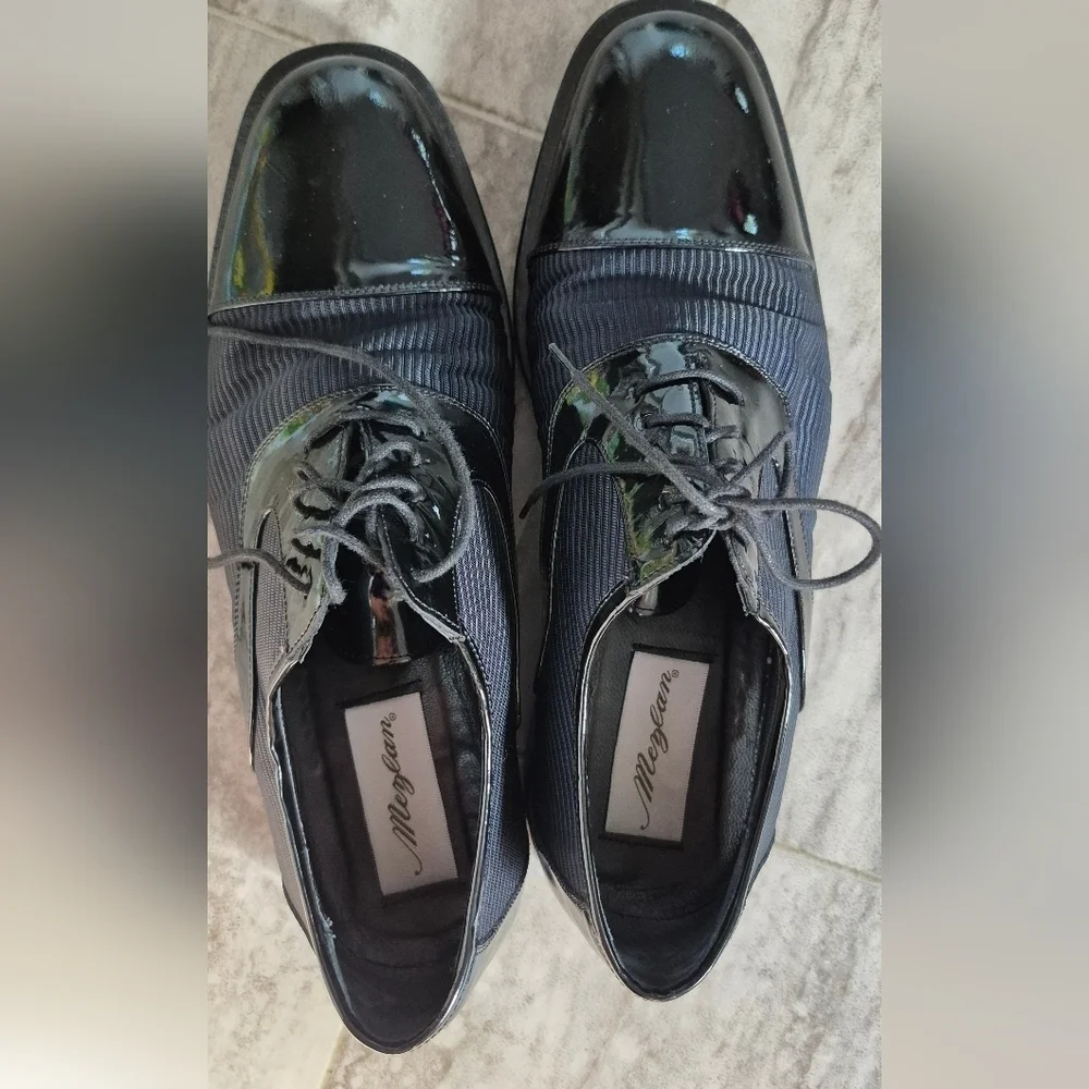 Meghan LA Men's Black Patent Leather Dress Shoes